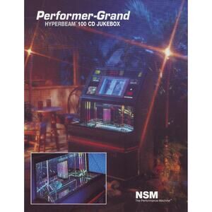 NSM PERFORMER GRAND CD JUKEBOX SALES FLYER Vintage Retro Art